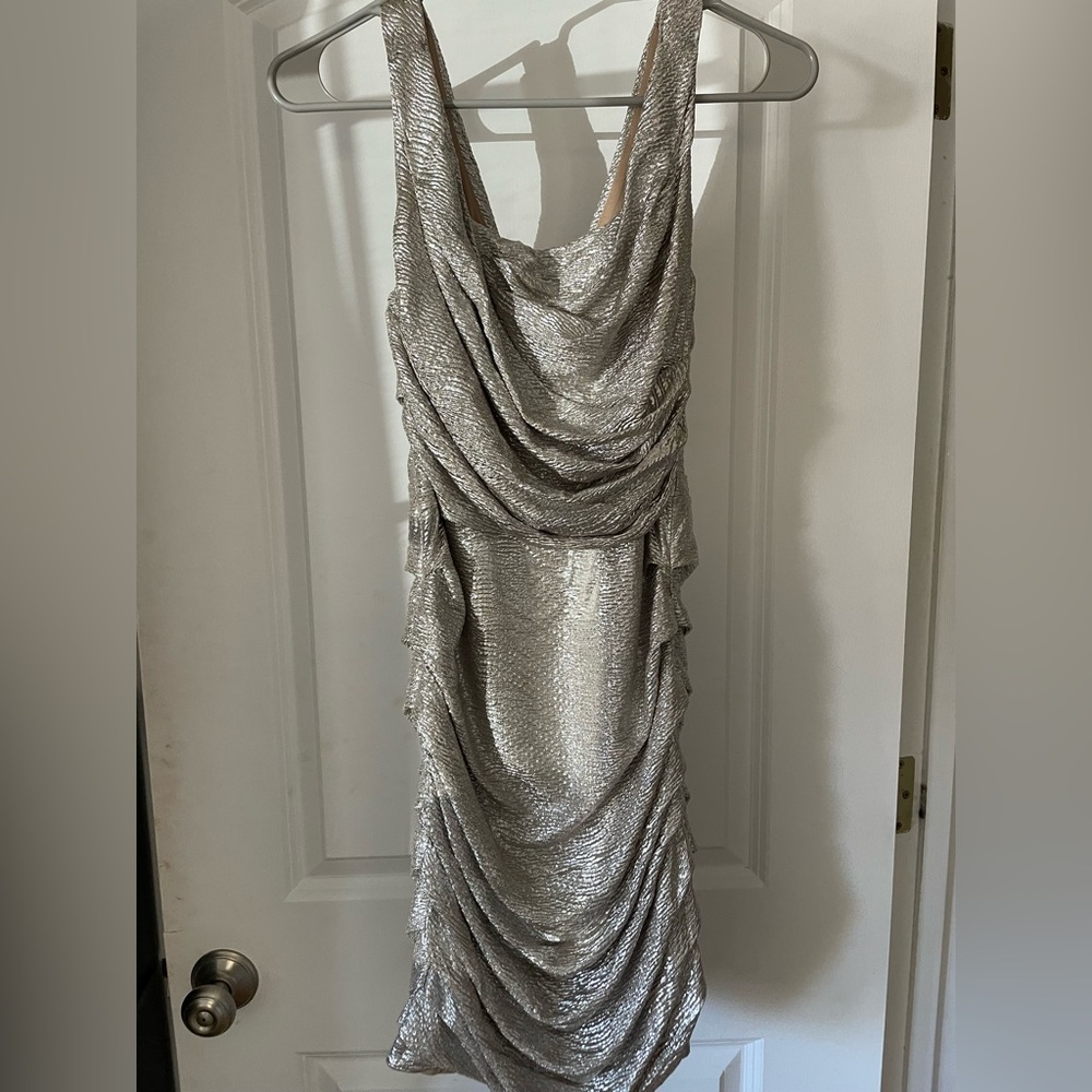 Express Sliver Shiny Dress
